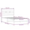 VidaXL Cadre de lit sans matelas chêne sonoma 90x200 cm, lit simple, meuble de chambre à coucher, lit d'invité, lit, cadre 4017247