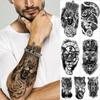 1PCS Tattoo Temporary Men Fake Sleeve Tattoo Stickers Tiger Wolf Lion Tattoo Arm Body Art Fake Tattoo Men
