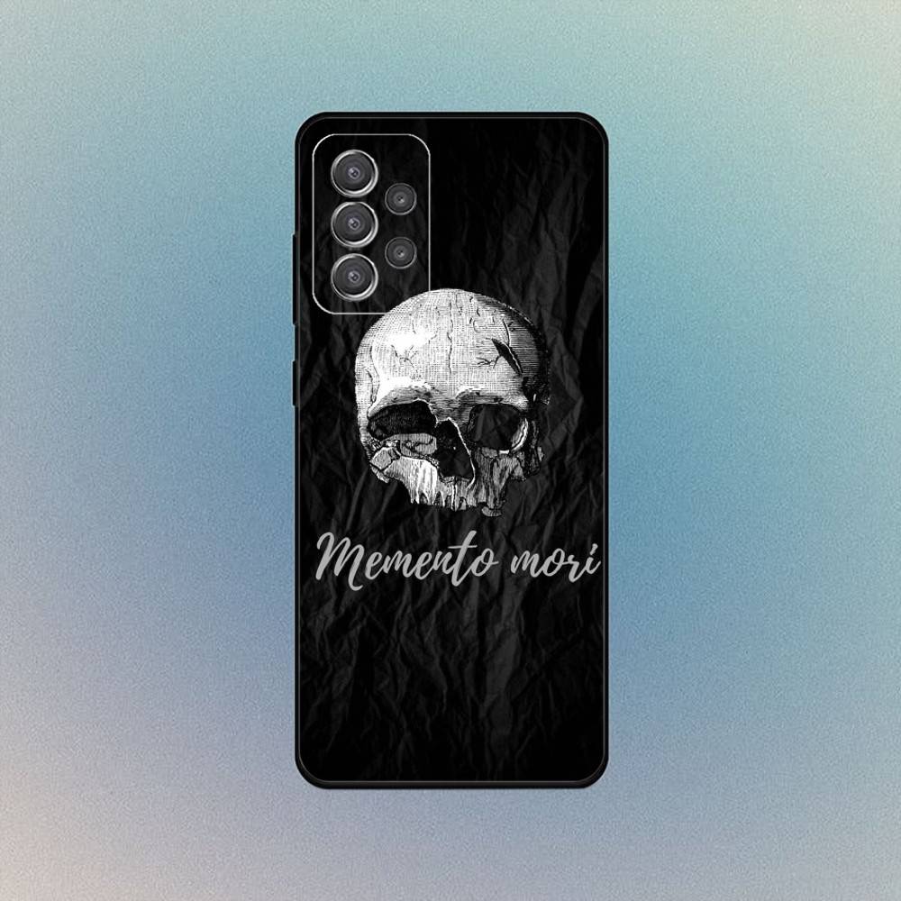 Чехол для телефона Memento Mori для Samsung S25, S24, S21, S22, S23, S30, Ultra, S20, Plus, Fe, Lite, Note, 10, 9, 5G Черная крышка