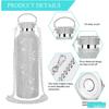 Water Bottles Thermos Portable Glitter Bottle Crossbody Stainless Steel Thermal Flask 350ml 500ml 750ml Diamond Thermos Bottles YLE031