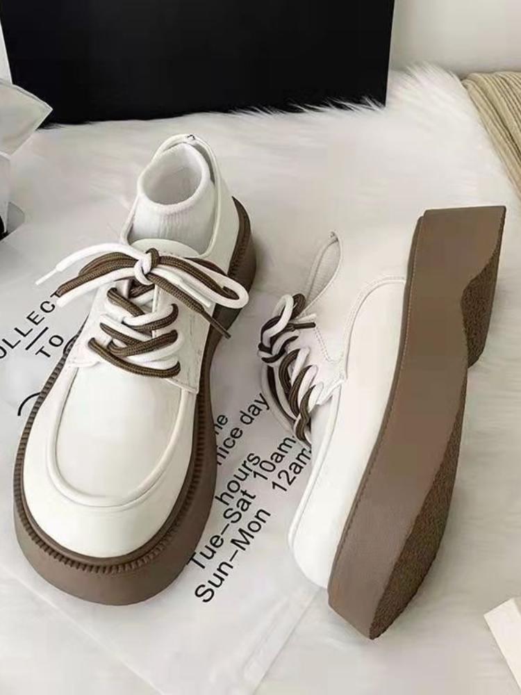 2025 Обувь для женщин Ретро Повседневная Мэри Джейн Удобная Обувь на Мягкой Подошве Шнуровка Балетки Zapatillas Mujer