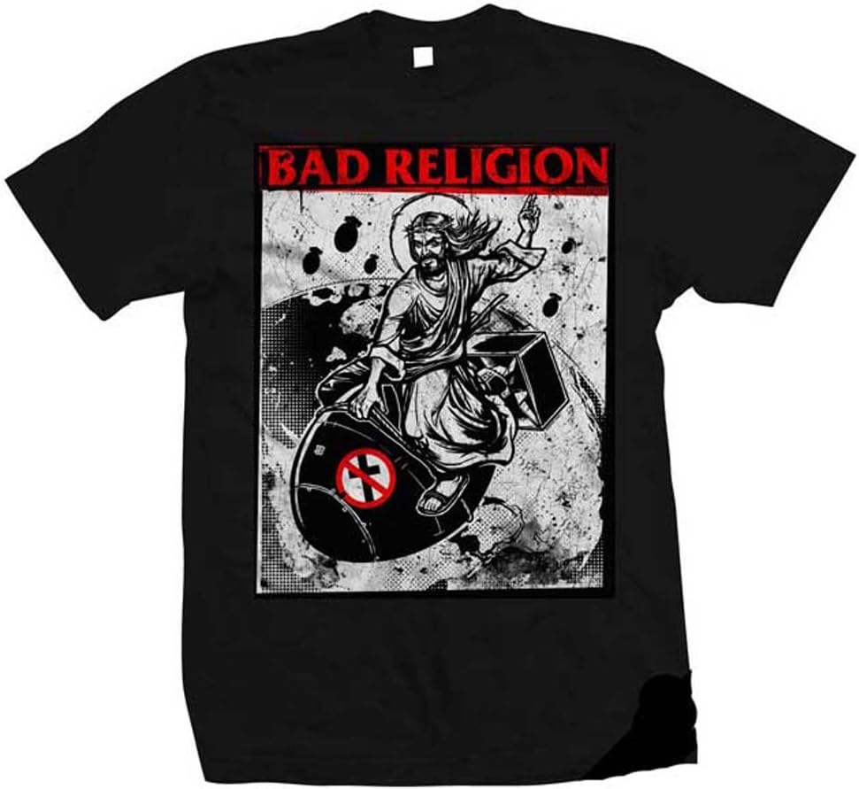 Bad Religion Atomic Jesus Adult T-Shirt Black Large) Unisex T-Shirt