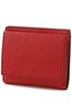 Кошелек двойного сложения из натуральной кожи красного цвета [Genten] женский GE-44442-30