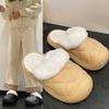 Осень и зима женские домашние теплые мягкие тапочки из хлопка с бархатным носком