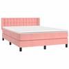 VidaXL Lit à sommier tapissier avec matelas Rose 140x190 cm Velours 3131200