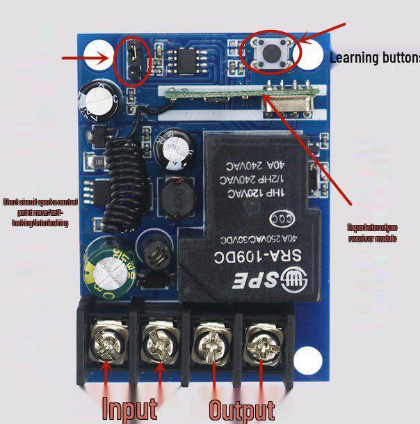 Remote Control Switch 12V-24V: Dual Inputs/Outputs, Live Output Remote