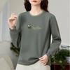 Spring Autumn New Women's Splicing Pullover O-Neck Screw Thread Fashion Loose Minimalist Casual Long Sleeve Sweatshirts
