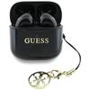 Tws Headphones Guess Glossy Effect Printed Classic Logo & Charm Black