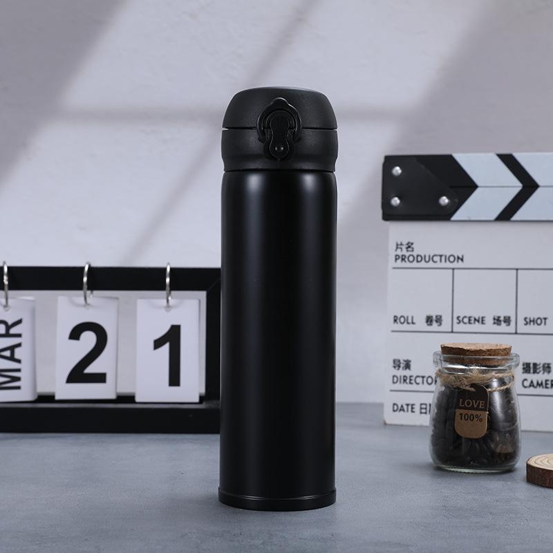 Простая термокружка из нержавеющей стали для студентов мужского и женского пола, спортивная кружка для отдыха на открытом воздухе с замком