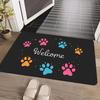 Вход Вход Нескользящий Износостойкий Легко Чистящийся Коврик для Пола Милые Мультяшные Следы Лап Питомца Приветственный Коврик Домашний Декор