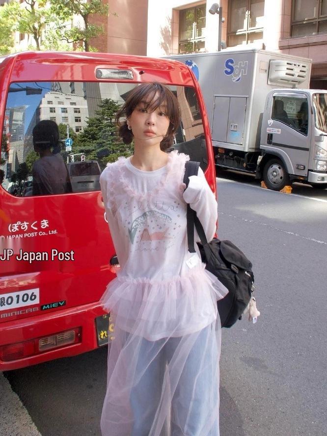 In-Stock: Korean Cotton Round Neck Print T-Shirt - Lily Girl 2025 Summer Slim-Fit Casual Top