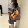 Fashionable Pu Tote Bag For Women In Cool Gray Blue And Brown Colors