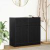 VidaXL Buffet with Drawer Black Oak 80x34x76 Cm Engineered Wood, Storage Furniture, Buffet, Entryway Furniture, Furniture 861536