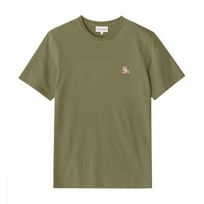 MaiSon KitSune Lm00110kj0008 P384 Патч 'Расслабленная Лиса' Мужская Футболка с Короткой Рукавой