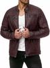 Handmade Lambskin Real Soft Men's Jacket Burgundy Stylish Genuine Lambskin Leather