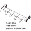 Kitchen Storage Rack Anti-slip Sturdy Stainless Steel Creative Cupboard Hanging Hook for Room Door