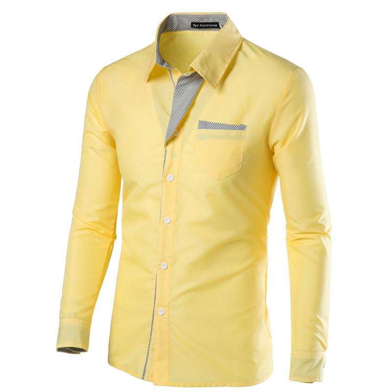 Модная мужская рубашка с длинным рукавом Camisa Masculina, мужская приталенная дизайнерская формальная повседневная брендовая мужская классическая рубашка, размер M-4XL