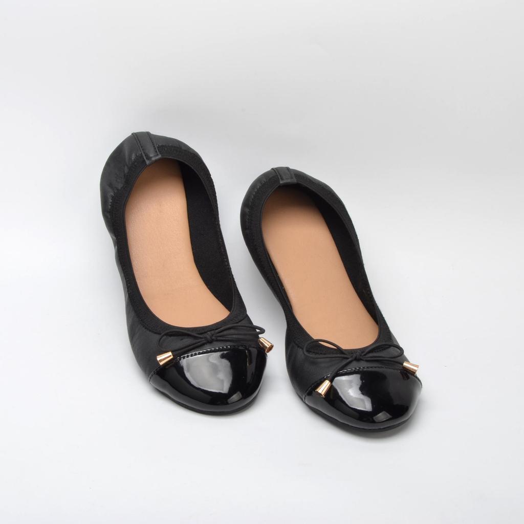 2024 New Wine Red Splicing Egg Roll Shoes for Pregnant Women - Ballet Boat Shoes with Soft Bottom, Spring/Autumn Style