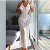 Sheer Halter Neck Backless Beach Dress - Slimming and Sleeveless
