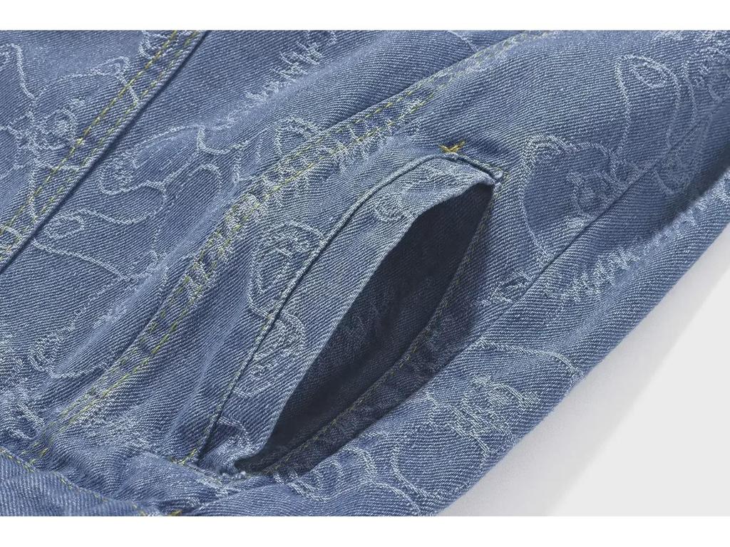 Men's Slim Korean Style Denim Jacket and Pants Set - Trendy Spring/Autumn Student Fashion