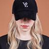 VARZAR 3D Monogram Pigment Washed Corduroy Overfit Ball Cap Black