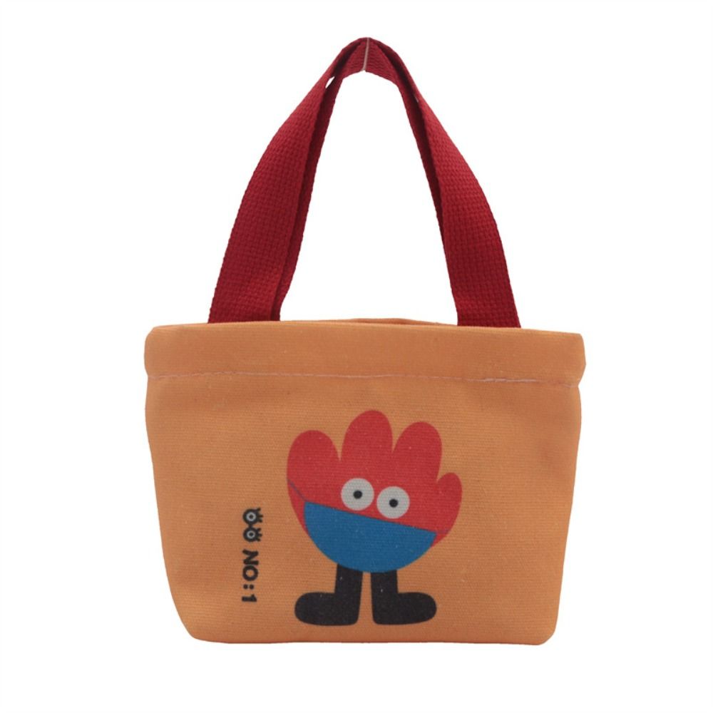 Cartoon Mini Canvas Bag Korean Style Small Bags Women's Handbag Hand Snack Bag Lunch Bag