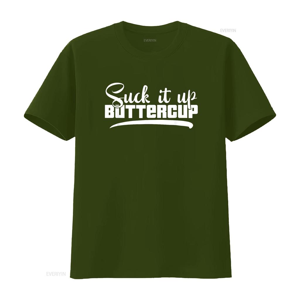 Womens Suck It Up Buttercup Motivational Workout Fitness T Shirt Black 2XL vintage Washed Breathable designer clothes