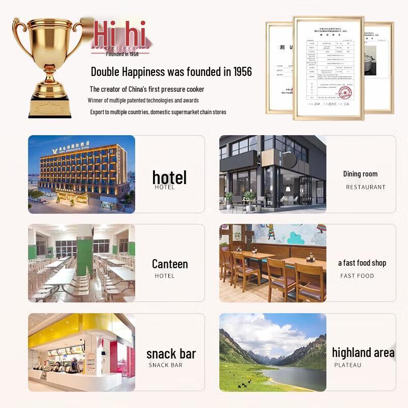 Газовая скороварка Double Happiness из нержавеющей стали 304