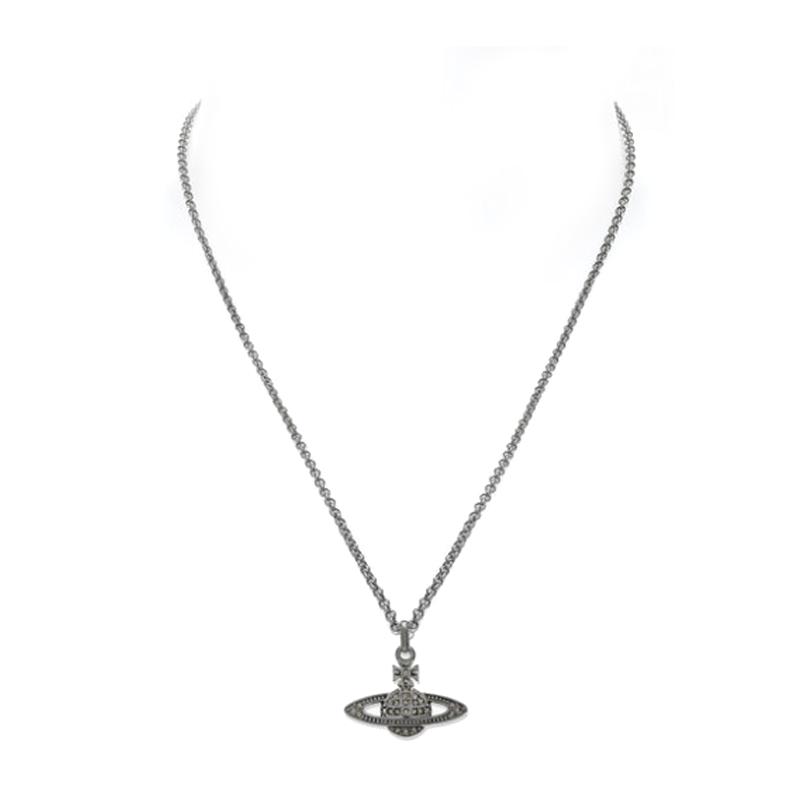 VIVIENNE WESTWOOD Небесный Дизайн Латунь Кристалл Ожерелье Мужское Черное 63020104-02S108-CN