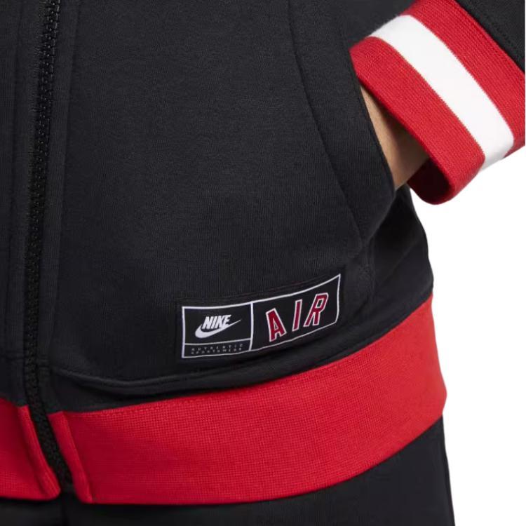 Nike Толстовка с капюшоном на молнии с логотипом и принтом сплошного цвета для детей CN6115-010