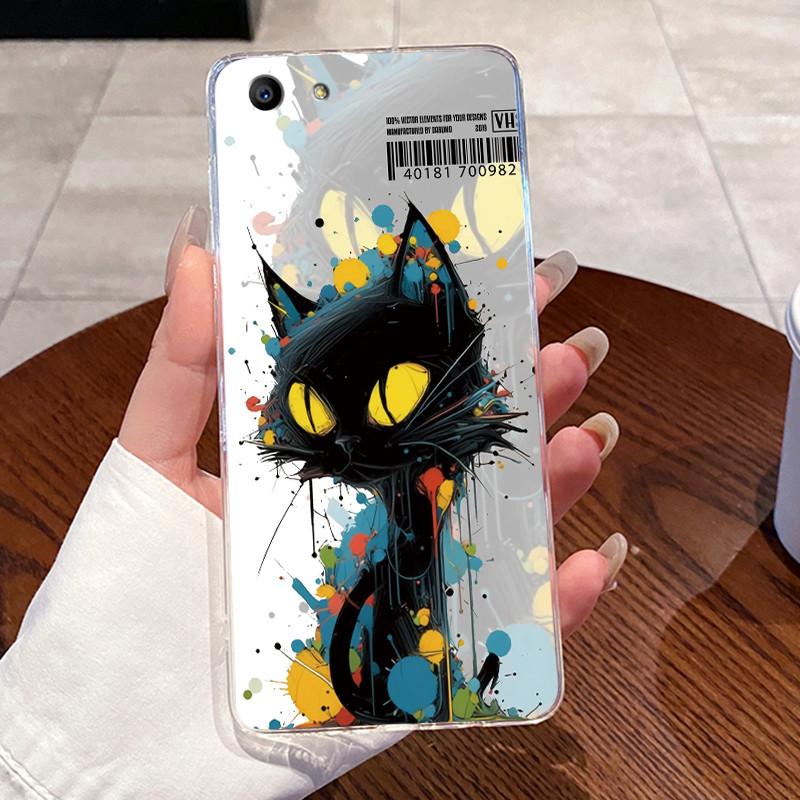Casing For Oppo A83 Case For Oppo CPH1729 Phone Case Aesthetic Fashion Cute Cat Cartoon Transparent Soft TPU Silicone Back Cover