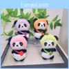 Fluffy Panda Plush Figure Keychain With Unique Colors Ideal For Cute Gifts And Souvenirs