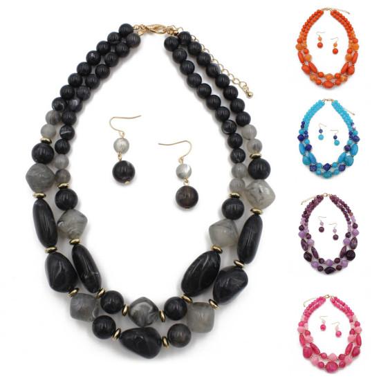 1 комплект легкого женского ожерелья, элегантных стильных многослойных женских серег