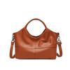 2025 Women's Soft Leather Shoulder Bag: Large Capacity, Fashionable Stitch Design, Perfect for Moms