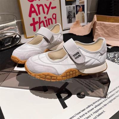 Женские туфли Мэри Джейн на толстой подошве на липучке, ретро, с круглым носком, спортивная и повседневная обувь