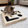 Кошачья пилочка для когтей Когтеточка Коробка для обогащения Деревянная головоломка Игрушка-диспенсер для тренировки питомца Снятие скуки Кормление Тренировка дома