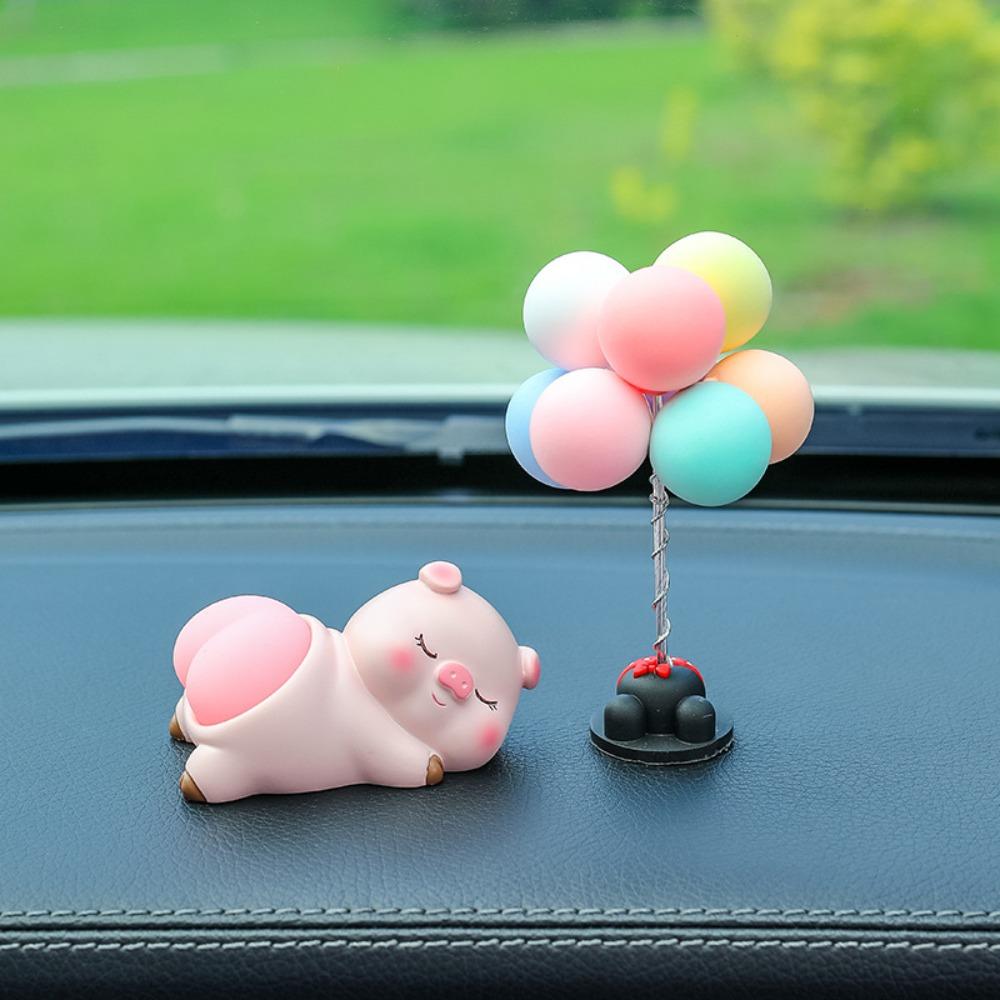 Panda Pig Car Ornaments Cute Cartoon Decorative Accessories Car Interior Ornaments Car Decoration