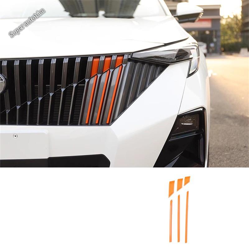 Front Grille Strip Modification Fog Lamp Frame Decoration Cover Trim ABS Accessories Exterior Kit For Trumpchi GAC GS3 2024 2025