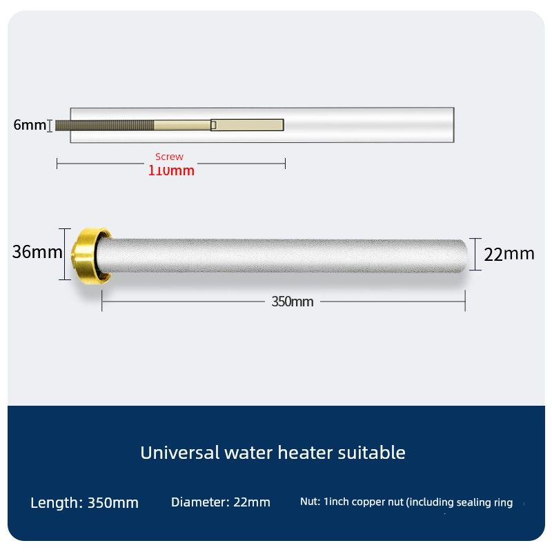 Neutral Magnesium Bar Electric Water Heater Suitable for 40/50/60/80L Frestec Oupai Sewage Anode Casting Magnesium Bar Accessories