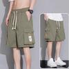 Шорты для спецодежды, мужские шорты-карго с несколькими карманами, летние тонкие свободные укороченные брюки с пятью брюками, спортивные шорты