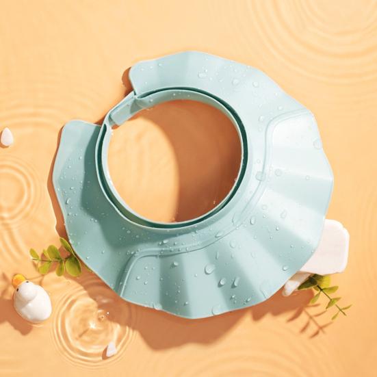 Adult Kids Shower Cap Shield Adjustable Bathing Head Hat Shampoo Visor Cap Soft Waterproof Hair Washing Shield for Head Ear Eye Protection