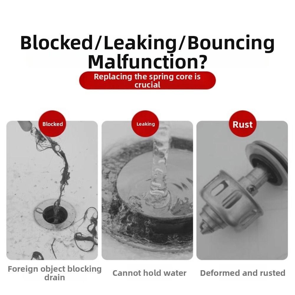 Bounce Core Wash Basin Drain Filter Rapid Drainage Sink Drain Plug Bathroom Sink Stopper  Bathtub