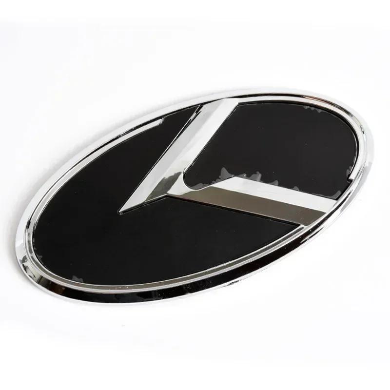 1pcs x 3D ABS K Logo Car Front Hood Rear Trunk Logo Emblem Badge Stickers for Kia Sportage Sorento Optima Forte Rio Stinger K5 QU2