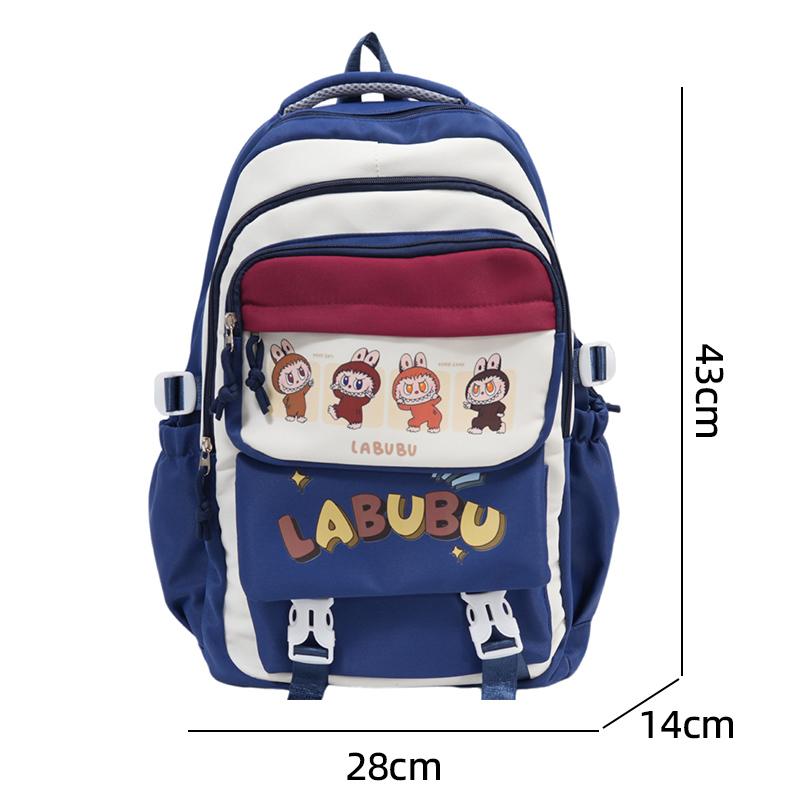 School Bag Backpack Student Labubu Backpack, Cute School Bag, Large Capacity, Light Weight, Children's Backpack