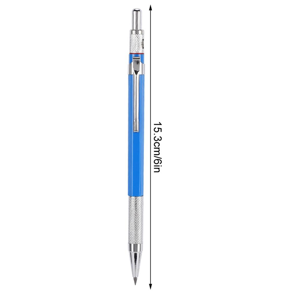 2Pcs High Quality Metal Mechanical Click Pencil 2.0MM for Drawing Design Proofing Writing