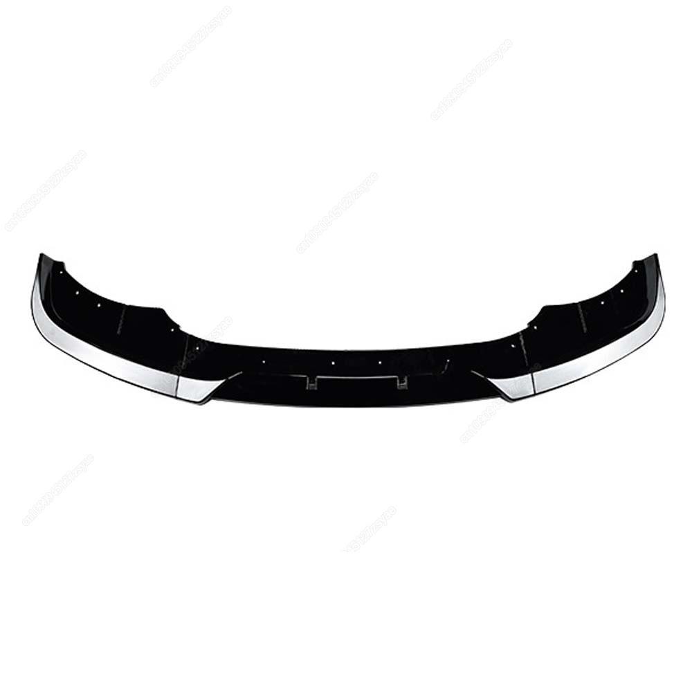 3Pcs Car Front Bumper Spoiler Lip Lower Splitter For BMW 5 Series F10 F11 LCI 2015-2017 ABS Black / Carbon Look Body Kits Tuning