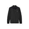 Polo Classic Solid Color Cotton Long Sleeve Polo Shirt Men Tops Black MNPOKNI16820115-001