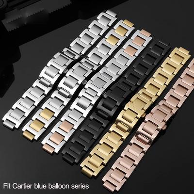 Для часов Cartier Blue Balloon, браслет из цельной высококачественной стали для мужчин и женщин, выпуклый стальной ремешок для часов 18,11 мм, 20,12 мм