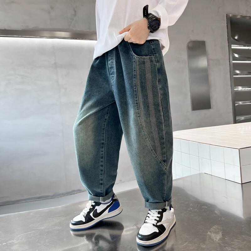 Джинсы Mumu House для мальчиков, весенние, ретро, из денима