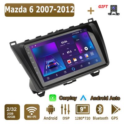 Android Carplay автомобильное радио для Mazda 6 2007-2012 мультимедийный проигрыватель головное устройство стерео GPS навигация BT WIFI 2+32 ГБ